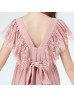 Dusty Rose Lace Chiffon Fashion Junior Bridesmaid Dress